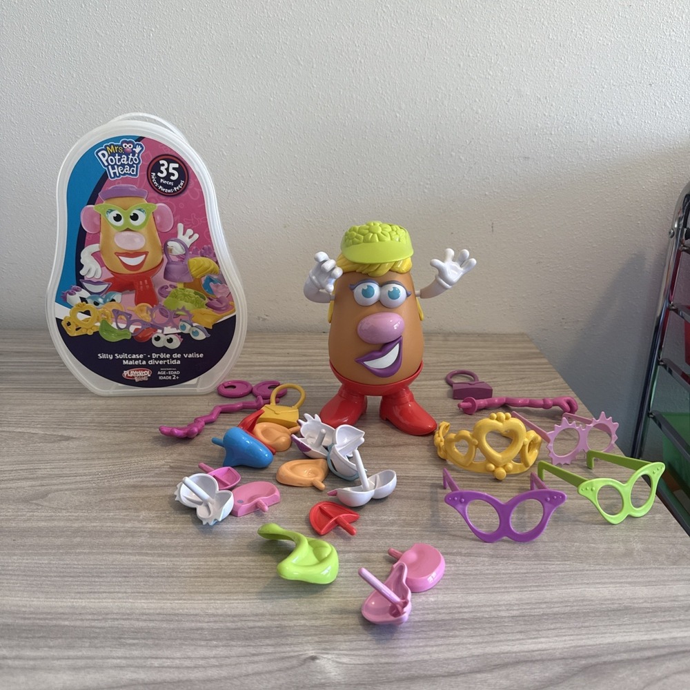 Mrs. Potato Head Silly Suitcase Parts & Pieces Toy - COMPLETE W